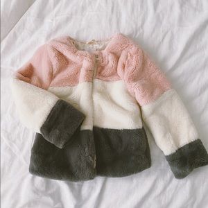 Toddler faux fur jacket